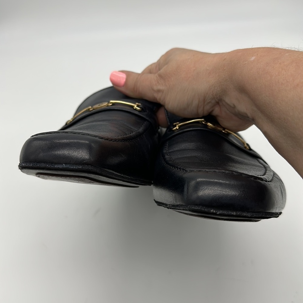 Vintage Pierre Cardin Navy Dress Shoes Loafers Size 10 - Picture 7 of 8